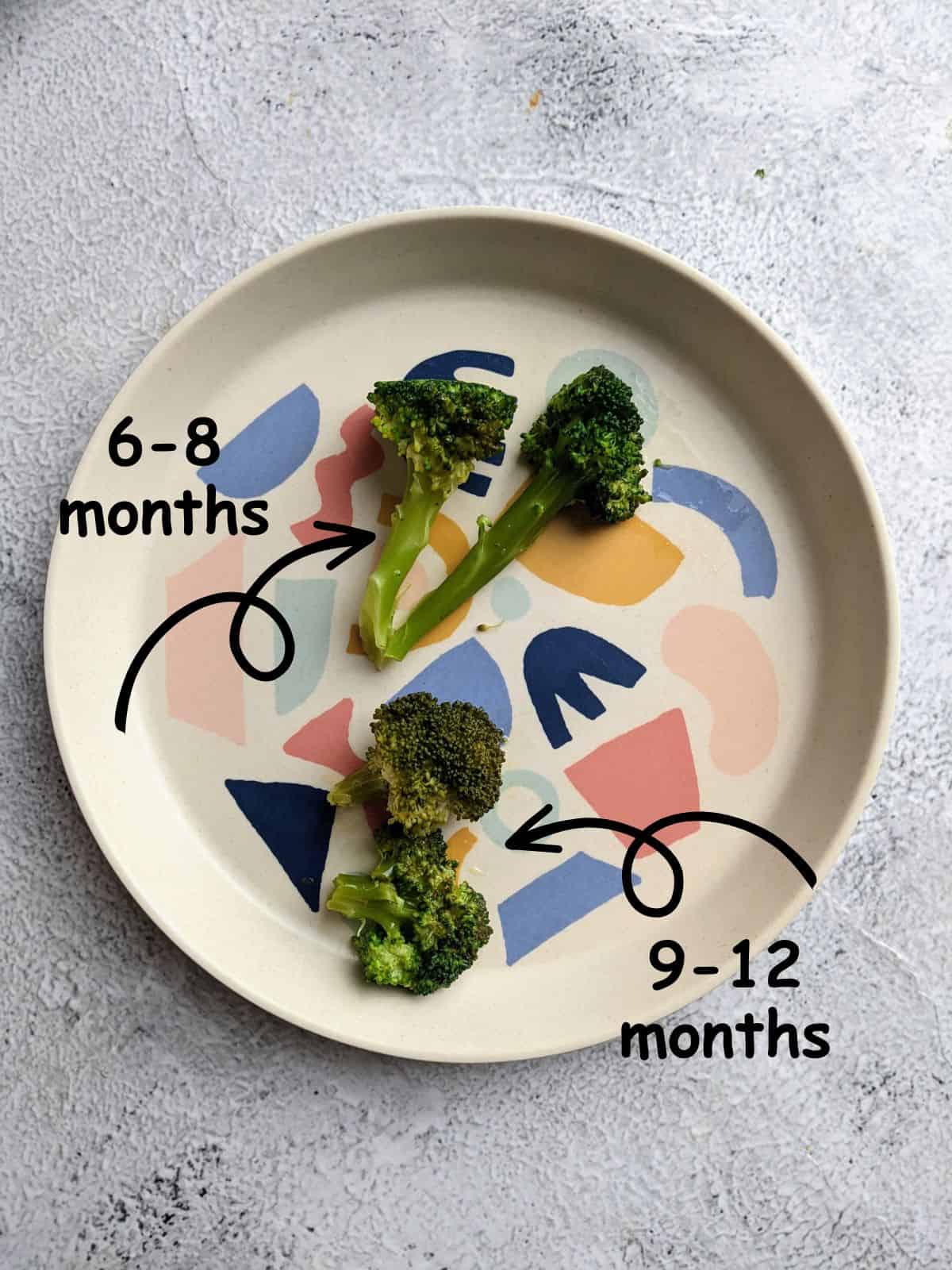 How to offer broccoli to babies based on age.