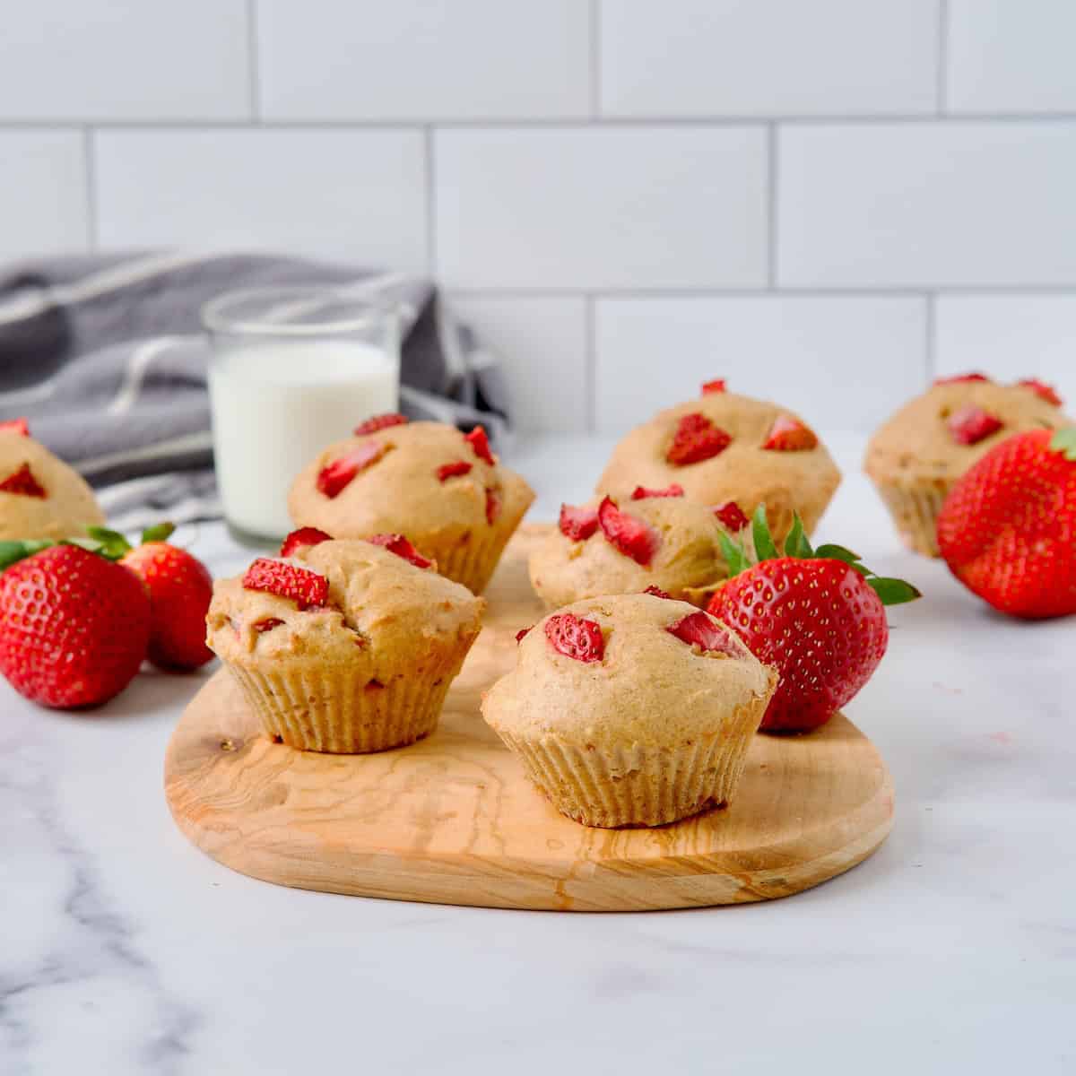 Strawberry Cottage Cheese Muffins