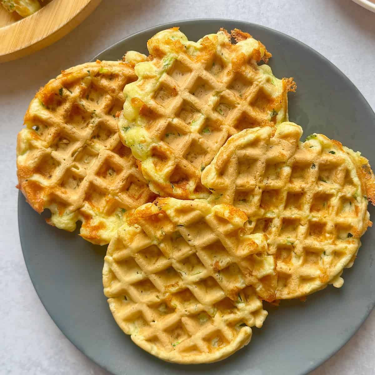 Zucchini & Cheese Waffles (blw friendly)
