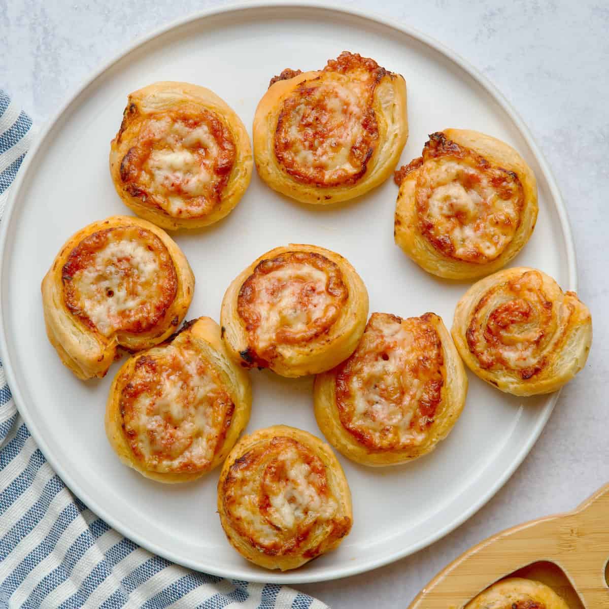 Simple Cheese And Tomato Pinwheels